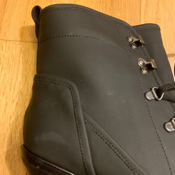 Veronica Beard IT 37 US 7 Charley Coated Leather Lace-Up Ankle Bootie Boots Goth - Picture 11 of 13